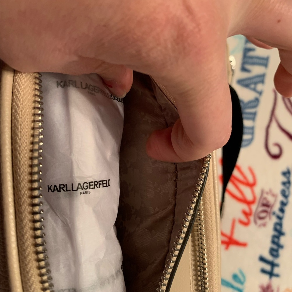 Karl Lagerfeld Paris Beige Crossbody Bag. NWT. - Picture 12 of 16